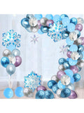 90pcs Snowflake Balloon Garland Arch Kit for Winter Wonderland & Party Decor