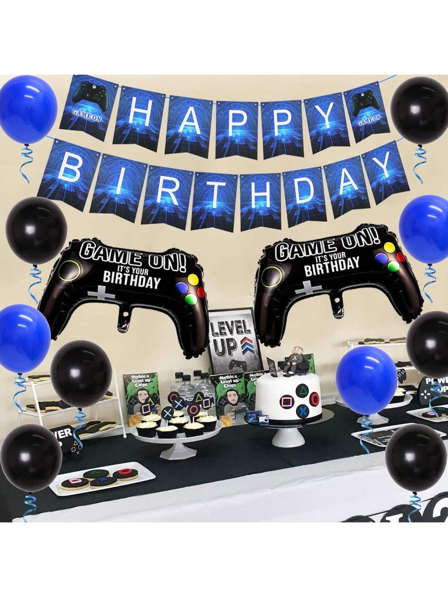 12th Birthday Video Game Party Decorations Controller Balloons Banner Topper