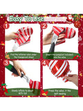 34pcs Christmas Candy Cane Foil Balloons Red White Green for Party & Backdrop