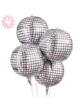 4pcs 22" Disco Ball Foil Balloons for Bachelorette & Birthday Party Decorations