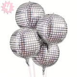 4pcs 22" Disco Ball Foil Balloons for Bachelorette & Birthday Party Decorations
