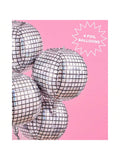 4pcs 22" Disco Ball Foil Balloons for Bachelorette & Birthday Party Decorations
