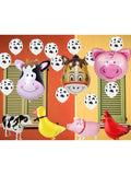 43PCS Farm Animal Balloon Set with Cow, Chicken, Duck & Pig for Parties