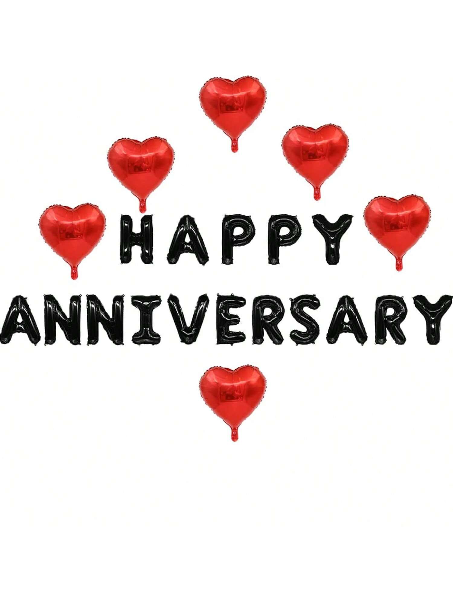 Happy Anniversary Balloon Banner for Wedding, Valentine & Love Party Decorations