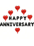 Happy Anniversary Balloon Banner for Wedding, Valentine & Love Party Decorations