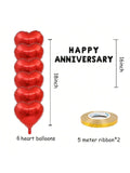 Happy Anniversary Balloon Banner for Wedding, Valentine & Love Party Decorations