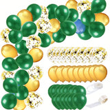 Graduation Party Decorations 45pcs Green & Gold Balloons for Graduation & Birthday