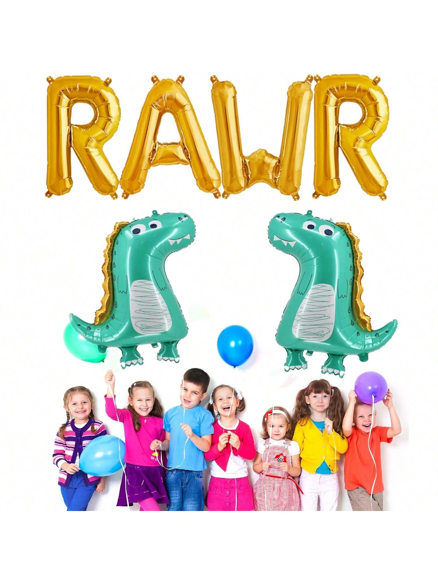 Rawr Balloons Dinosaur 2 Large Dino Balloons For Little Birthday Party Decorations