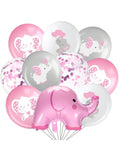 45pcs 12in Elephant Balloons for Baby Shower Gender Reveal & Party Decor