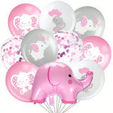 45pcs 12in Elephant Balloons for Baby Shower Gender Reveal & Party Decor