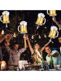 12PCS Beer Cup Foil Balloons for Summer Festival Wedding Birthday Party Decor