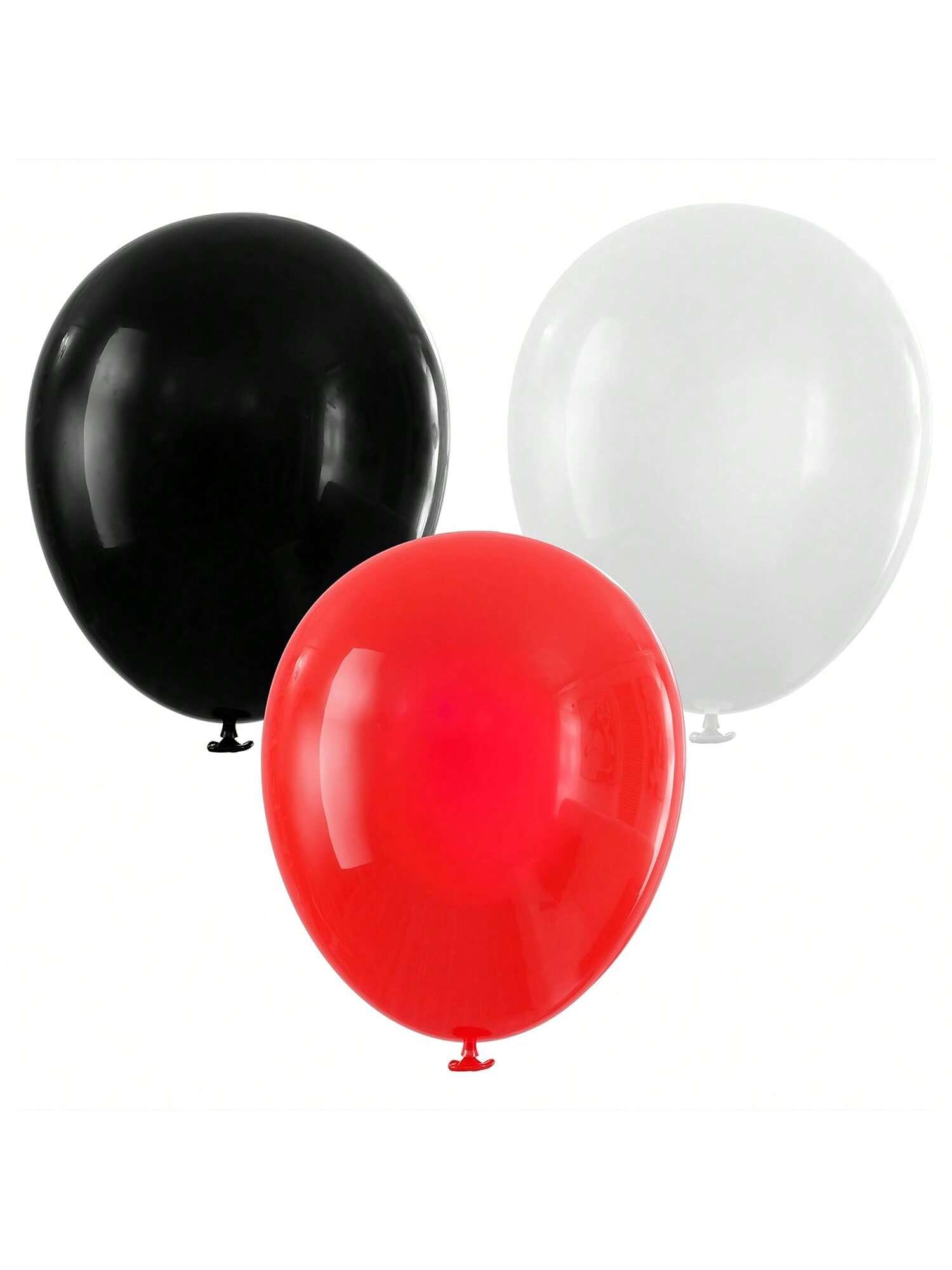 100 Red Black White Balloons Party Decor for Birthday Shower Graduation and More