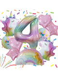Unicorn Balloons for Birthday & Party Decorations with Heart Star Rainbow Balloons