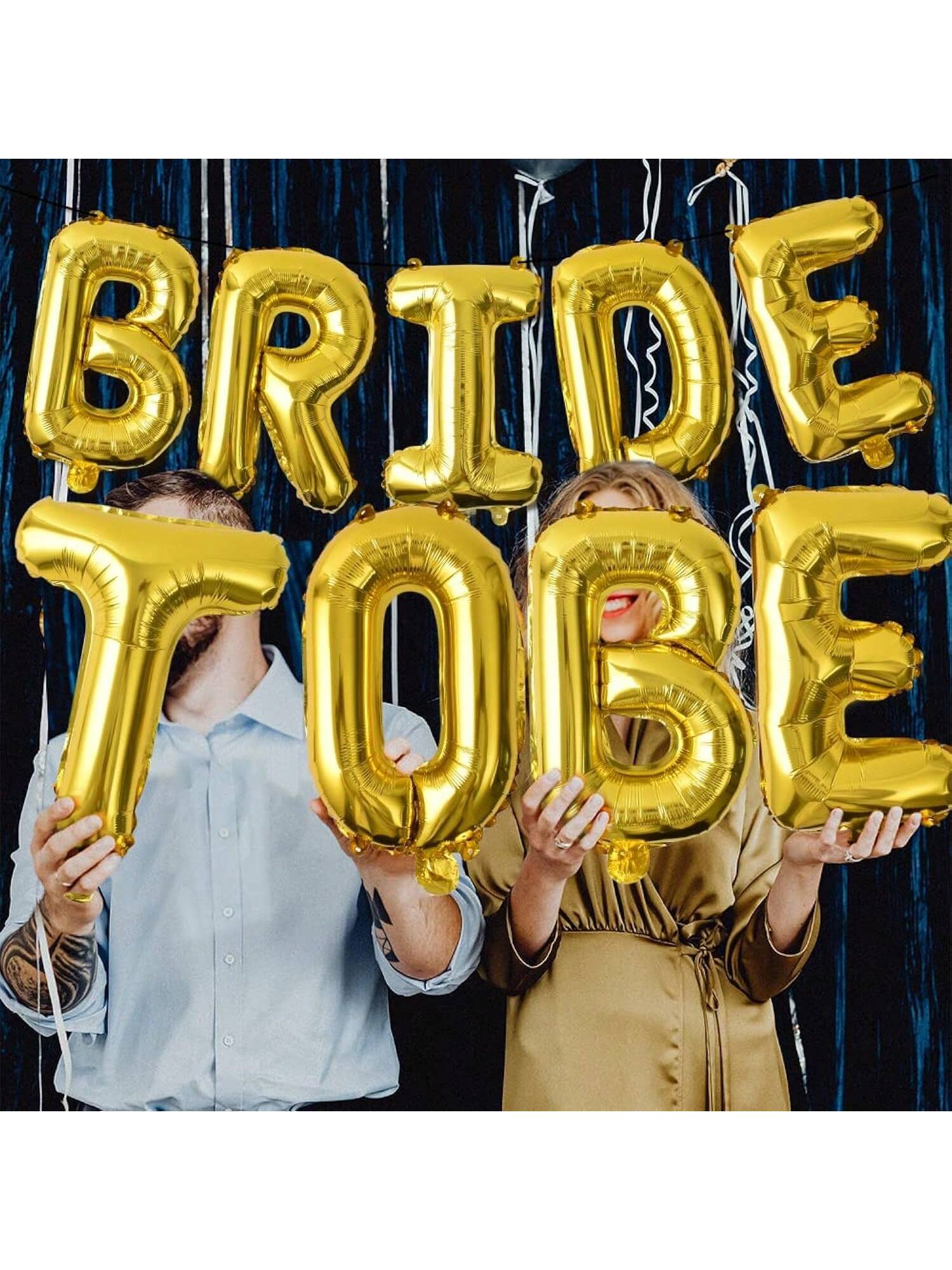 Bride To Be Jumbo Foil Balloon in Gold for Wedding Bridal Shower and Party