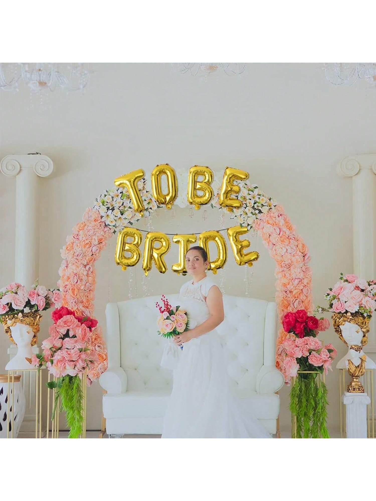 Bride To Be Jumbo Foil Balloon in Gold for Wedding Bridal Shower and Party