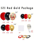 Red Black Gold Balloon Arch Kit 121pcs for Party Casino Movie Night & Wedding