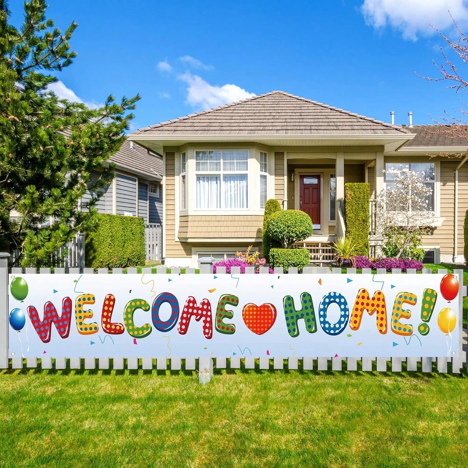 Welcome Home Banner for Housewarming Military & Hospital Celebrations