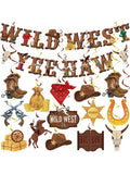 26pcs Western Party Decorations with Banners Swirls and Streamers