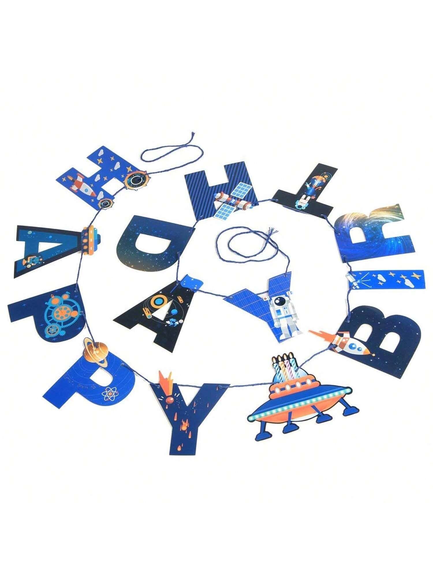11pcs Solar System Hanging Decorations with Banner and Swirls for Kids Party