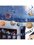 11pcs Solar System Hanging Decorations with Banner and Swirls for Kids Party