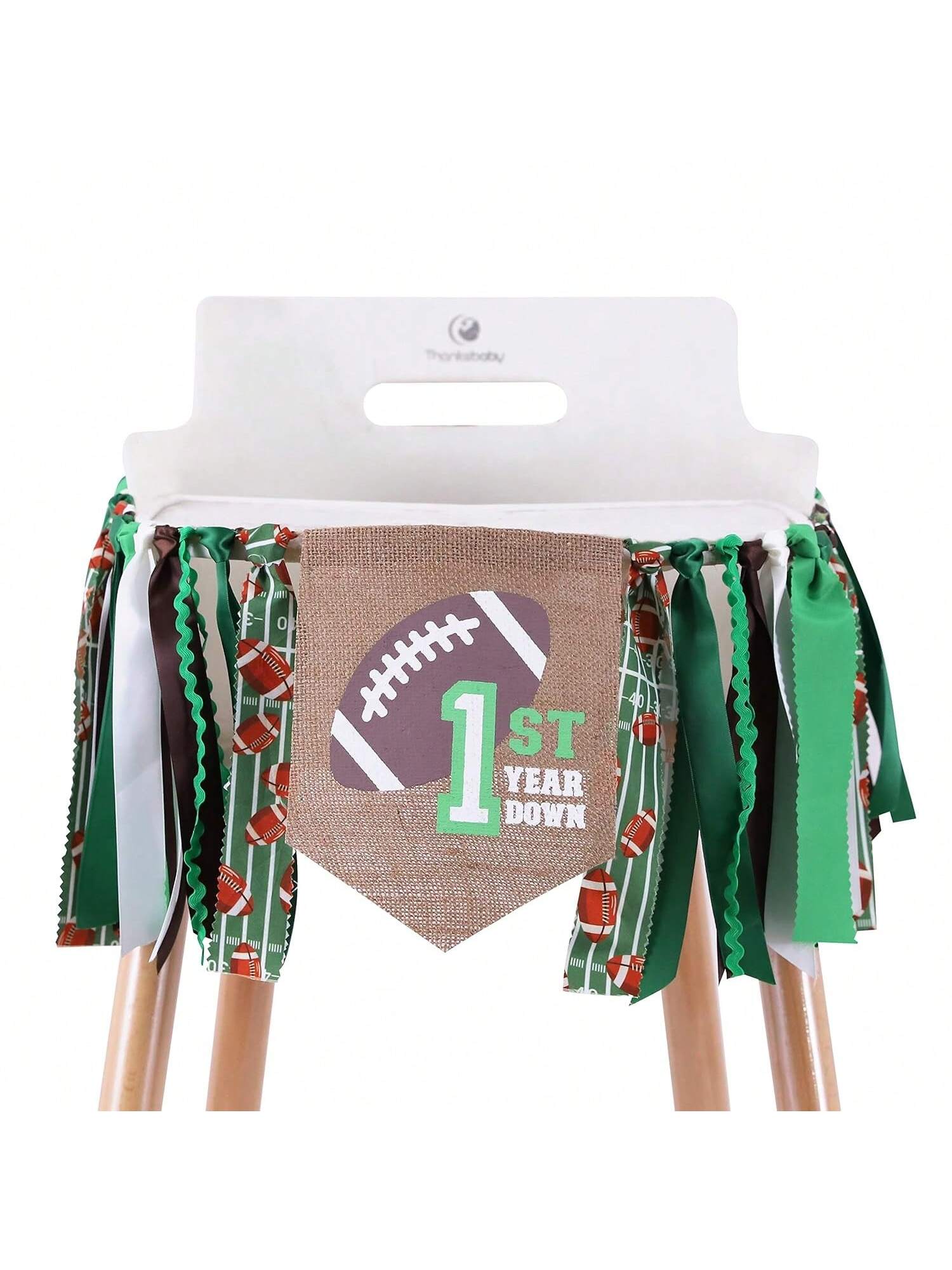 Football 1st Birthday High Chair Banner Party Decor