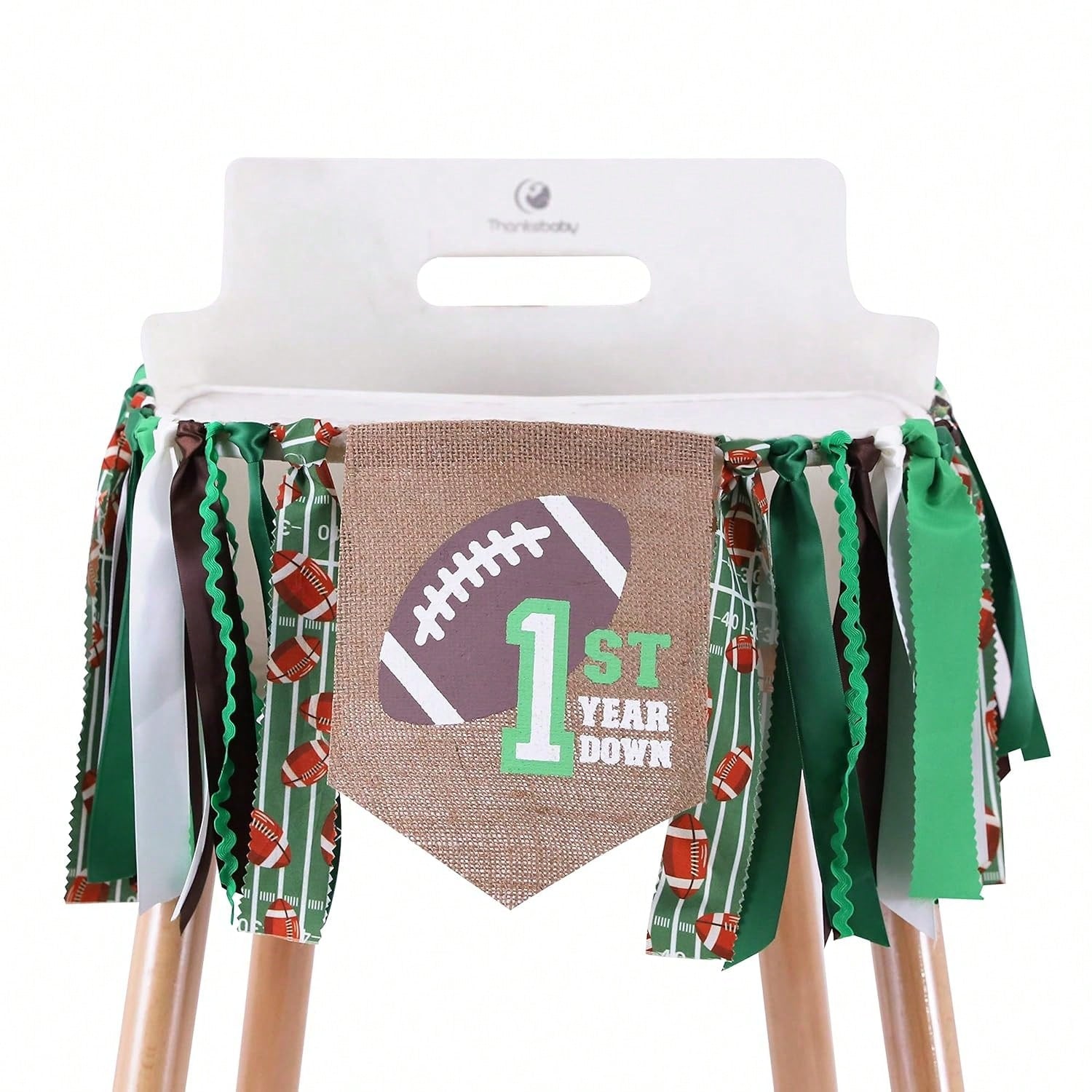 Football 1st Birthday High Chair Banner Party Decor