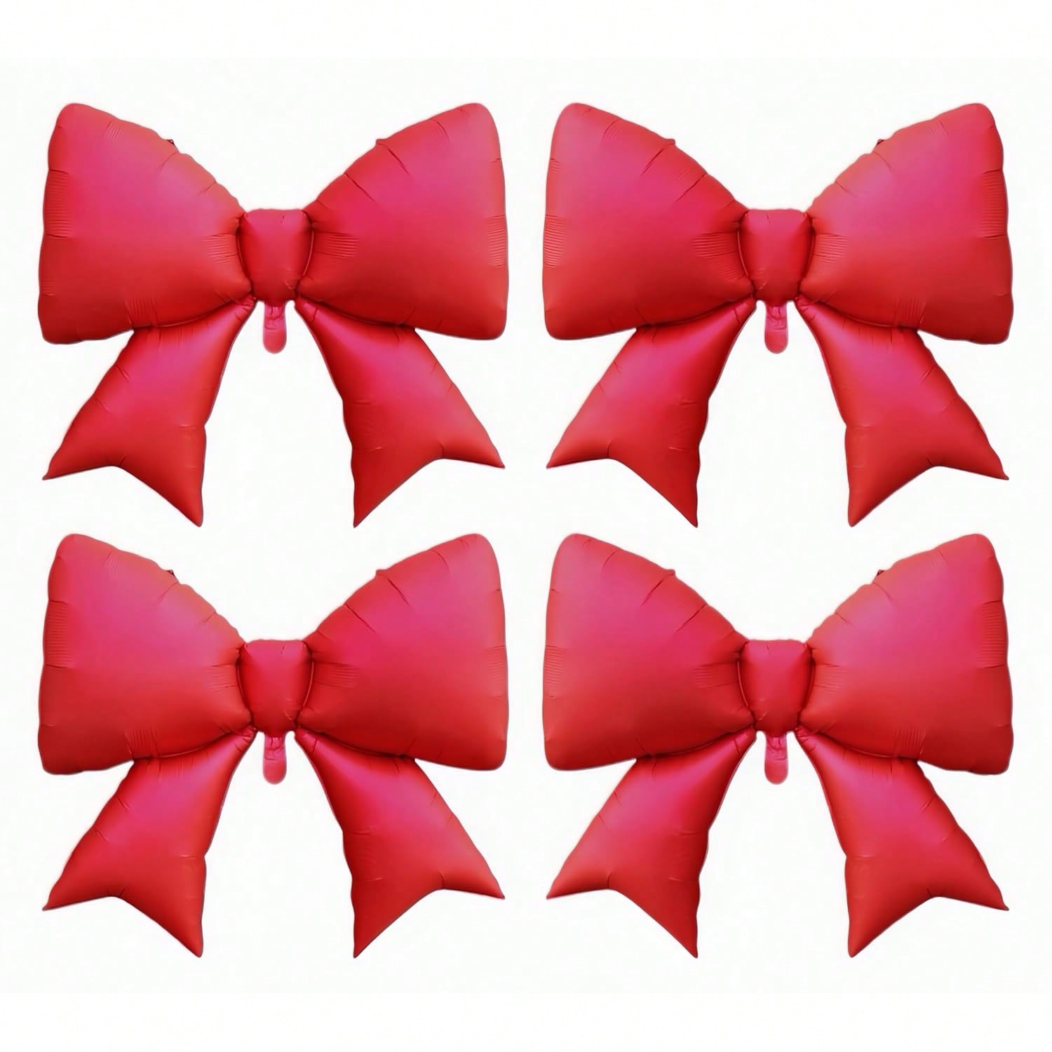 4PCS 38 Inch Red Bow Foil Balloons for Baby Shower Bridal Party Wall Decor