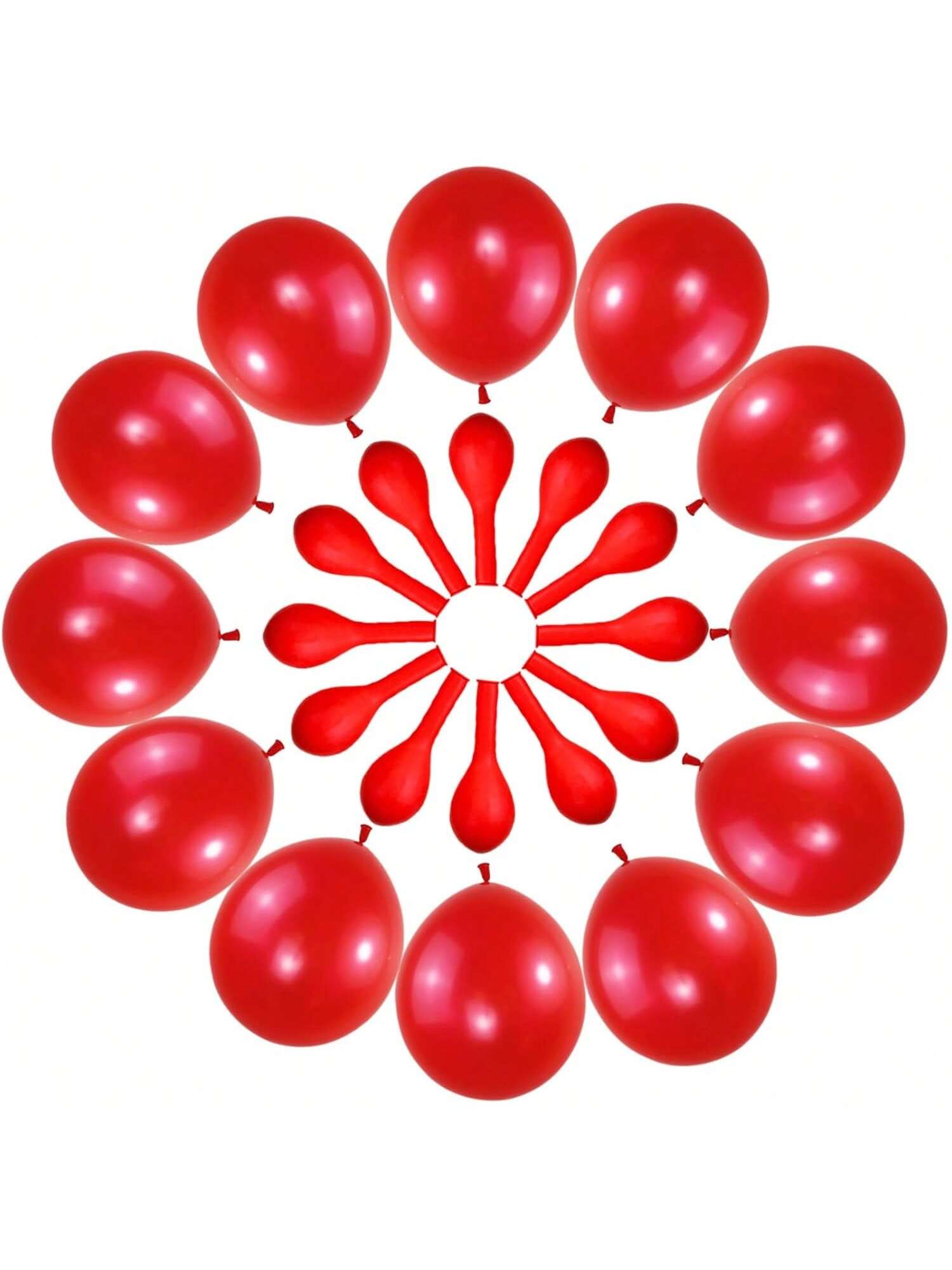 120 Pearl Red 12 Inch Latex Balloons for Birthday, Wedding, and Party Decor