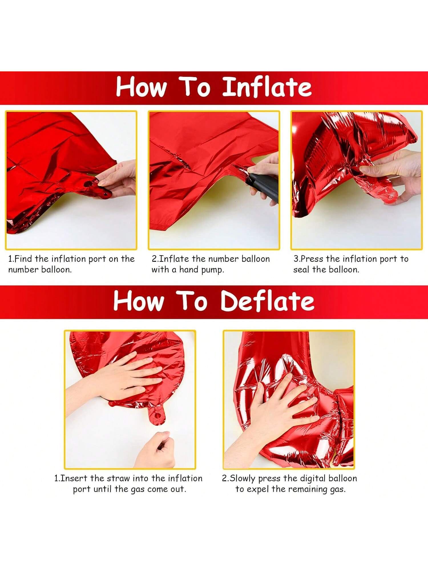 Red 40" Number 20 Balloons with Confetti Jumbo Foil & Latex Party Decor