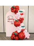 35PCS 12 Inch Red Pink Cherry Helium Latex Balloons for Birthday Bridal Decor