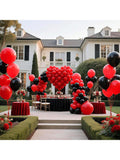 100PCS Red Black 12 Inch Latex Balloons for Birthday Wedding Party Decor