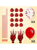 Red Balloon Centerpiece Set with Stands for Birthdays Weddings and Parties
