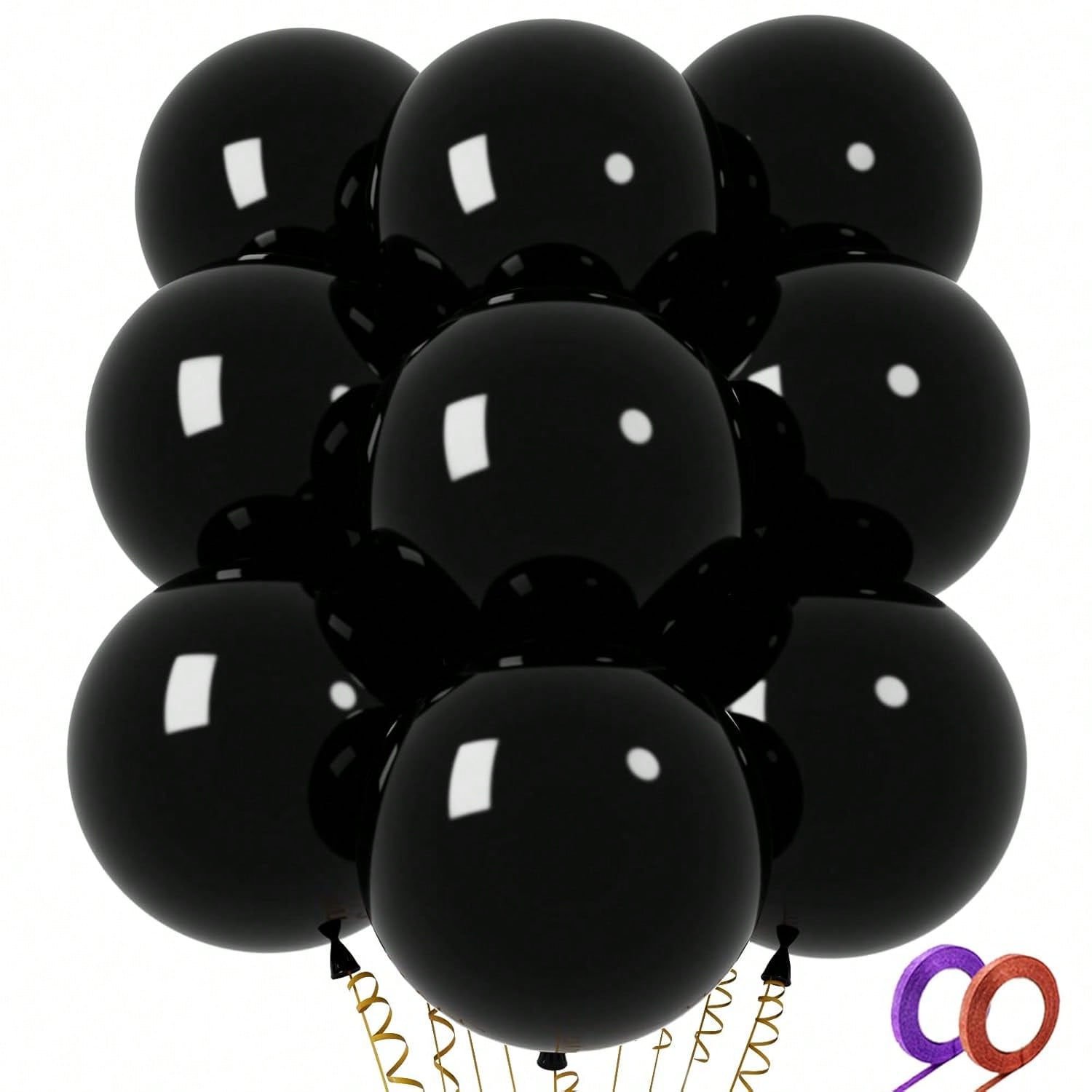 32PCS 18 Inch Large Black Latex Balloons for Birthday Wedding Party Decor