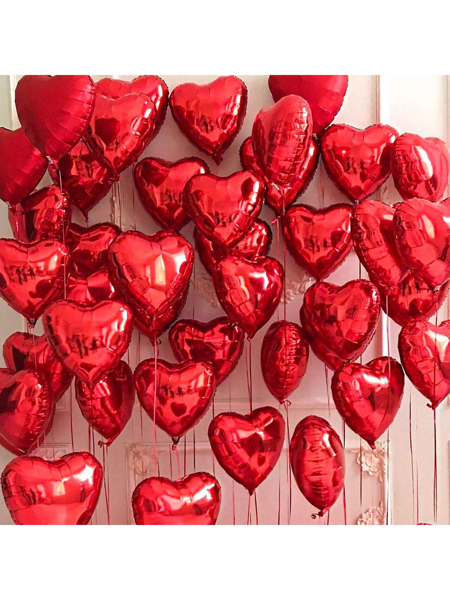 30pcs 18in Red Heart Foil Balloons for Valentines Weddings & Anniversaries