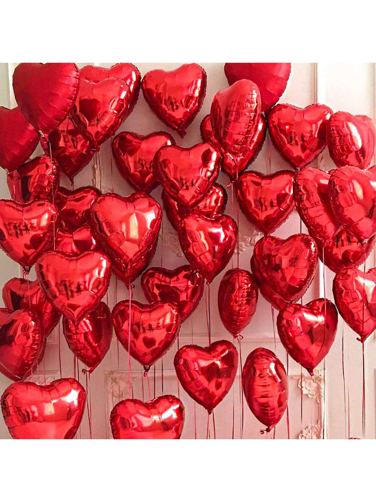 30pcs 18in Red Heart Foil Balloons for Valentines Weddings & Anniversaries