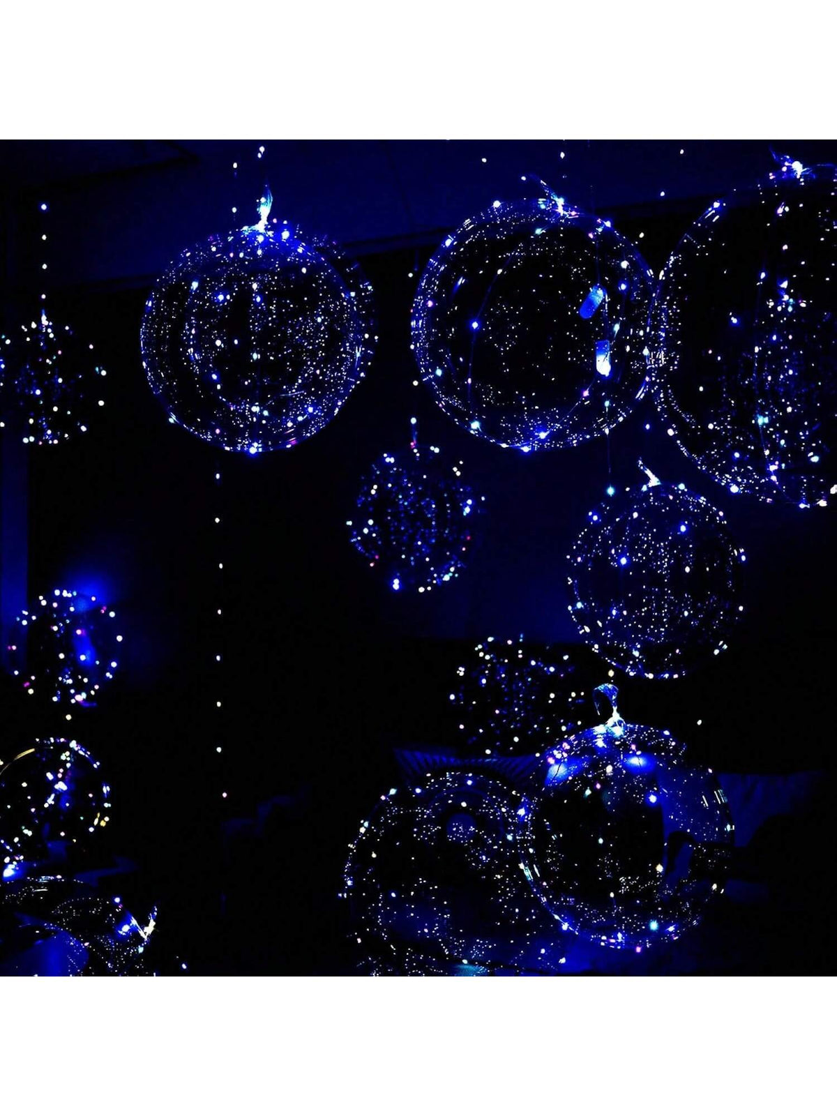 18-Pack LED Light Up Balloons with Batteries and String Lights for Parties