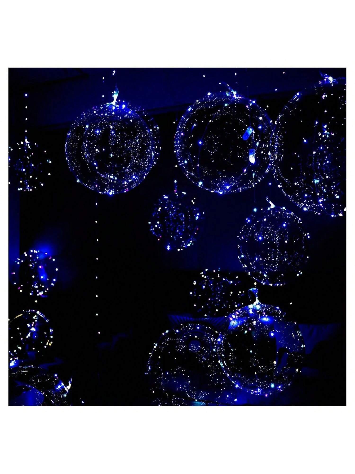 18-Pack LED Light Up Balloons with Batteries and String Lights for Parties