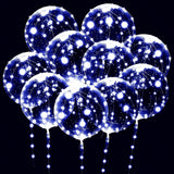 10pcs Clear LED Bobo Balloons with Cold White Lights for Birthday & Wedding Decor