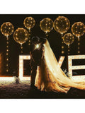 7pcs 20" Valentine LED Bobo Balloons with 10ft Lights for Party & Wedding Decor