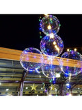 6 Set Clear LED Bobo Balloons with Colorful Lights for Party, Birthday & Wedding