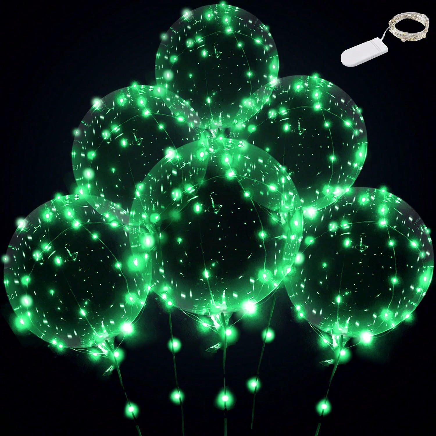 Transparent LED Balloons with Batteries for Birthday, Wedding & Party Decor