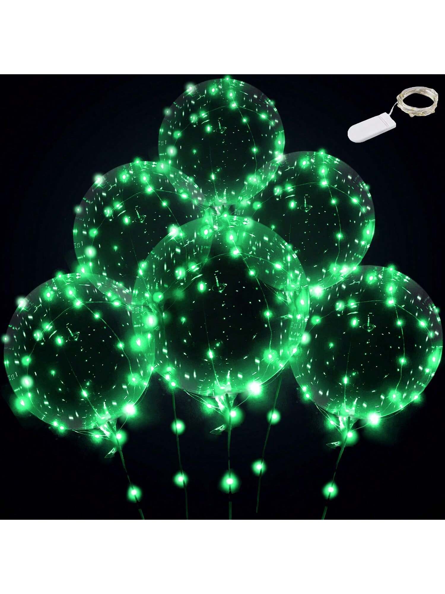 Transparent LED Balloons with Batteries for Birthday, Wedding & Party Decor