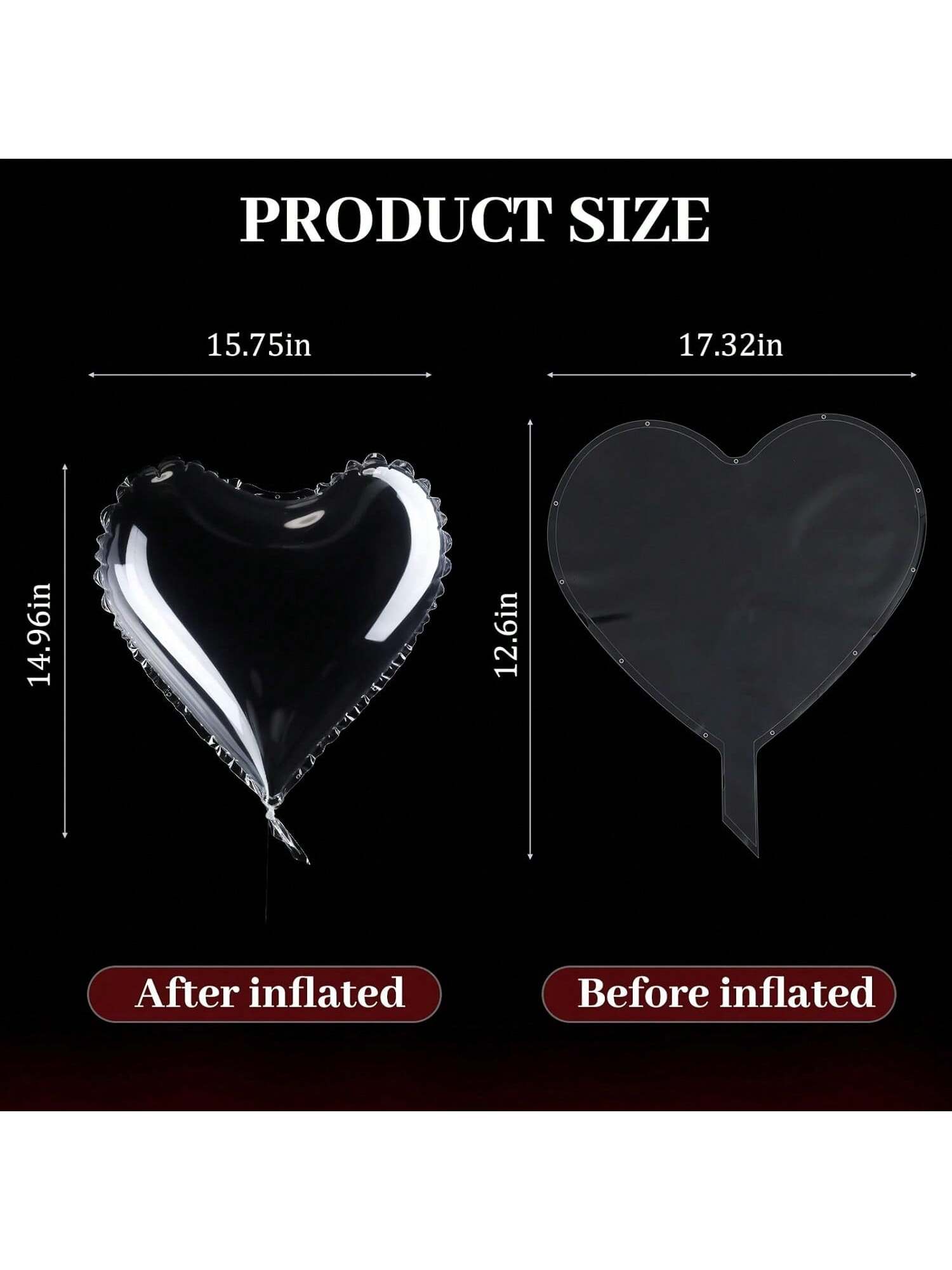 10 Pack Clear Heart-Shaped LED Bobo Balloons With Red Lights, Perfect For Christmas, Valentine's Day, Weddings, Birthdays, And Party Decorations -