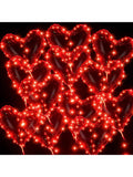 30 Clear 18in Heart LED Bobo Balloons with String Lights for Parties