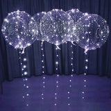 6PCS White LED Bobo Balloons DIY Kit Clear Light-Up Balloons for Parties