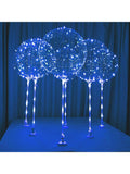 6-Pack LED Light Up Balloons with Stands Sticks and Batteries Party Kit