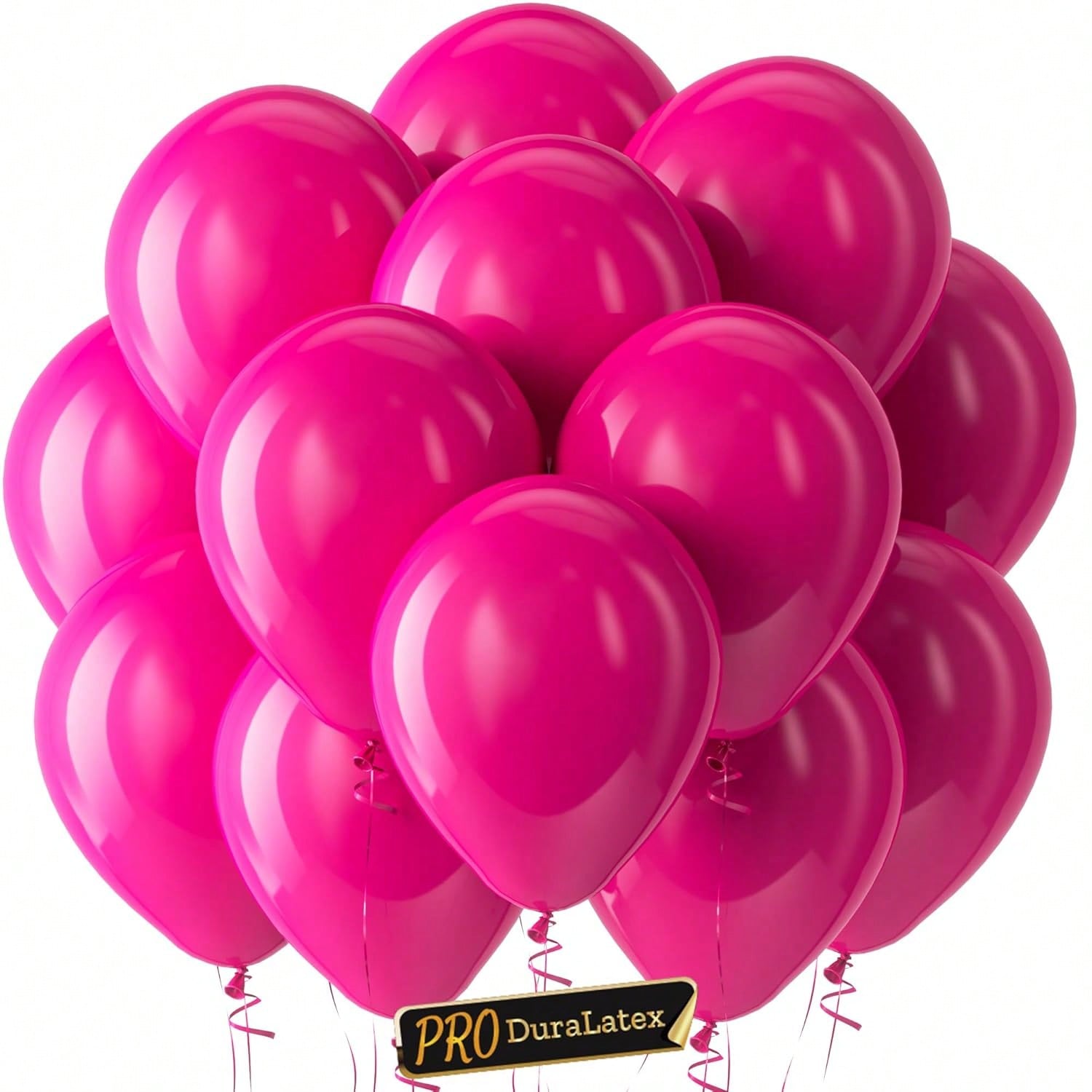 100-Pack 12-Inch Pro Duralatex Hot Pink Balloons for Durable Party Decorations