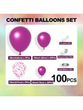 100 Metallic Hot Pink Balloon Set in Multiple Sizes for Birthday, Wedding, or Party Decor