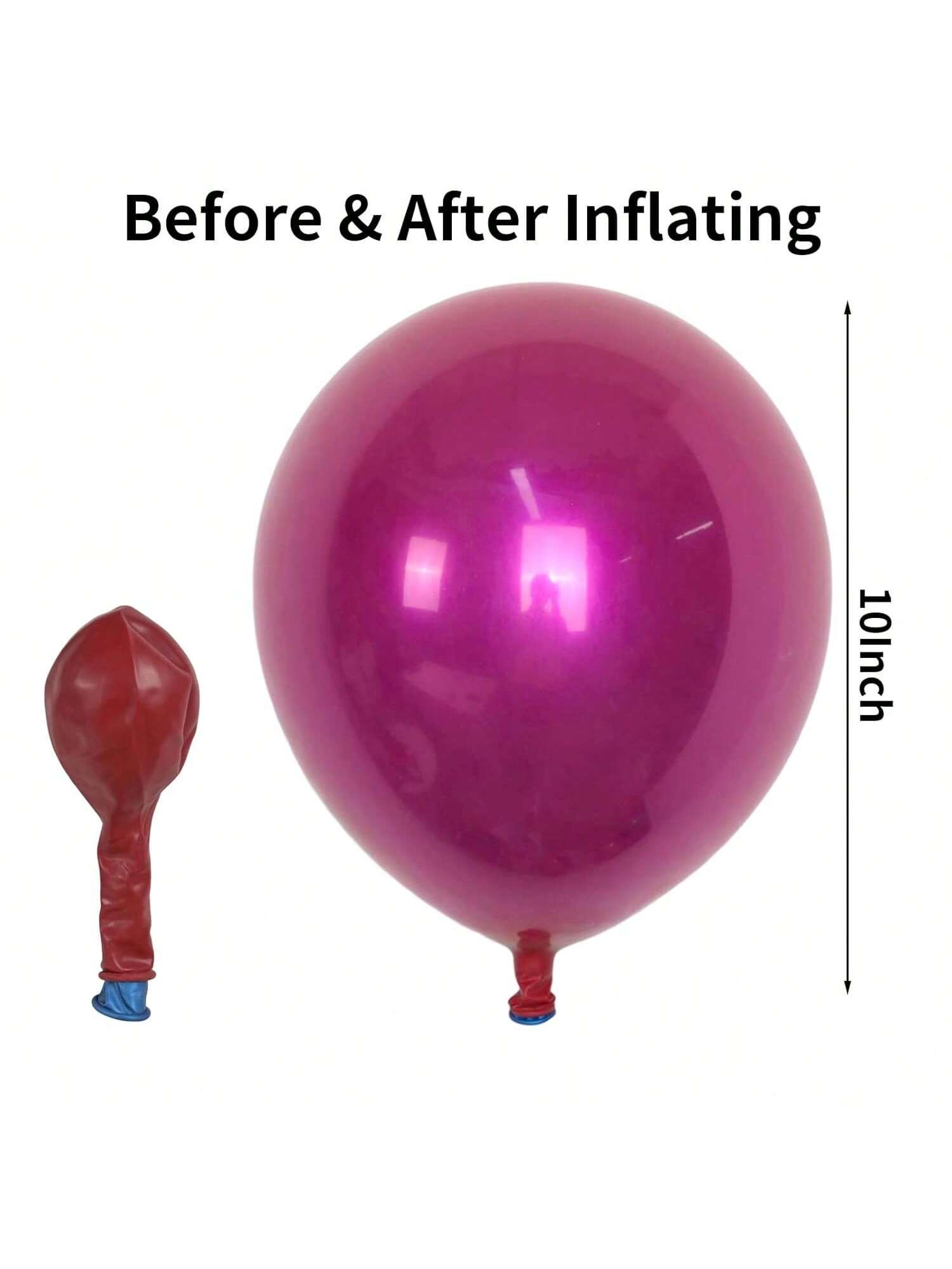 12-Inch Chrome Hot Pink Double-Layer Latex Balloons for Parties & Weddings