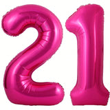 40" Giant Hot Pink Number 21 Balloon for Birthdays, Anniversaries & Events